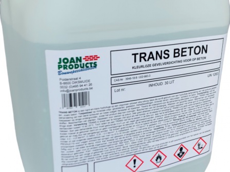 TRANS BETON Gevelwaterafstotende producten - Joan Products